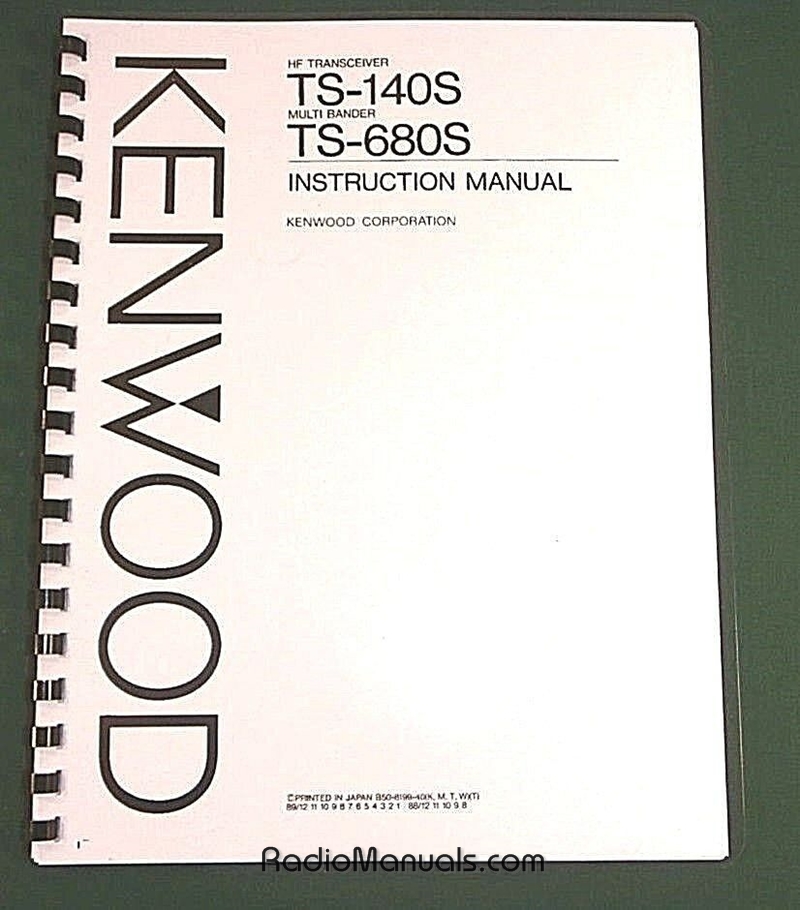 Kenwood TS-140S Instruction Manual